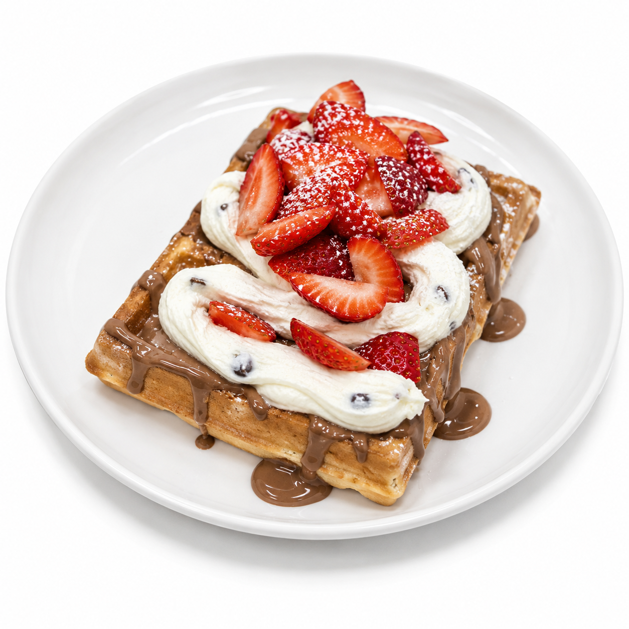 Cannoli strawberry Belgian waffle