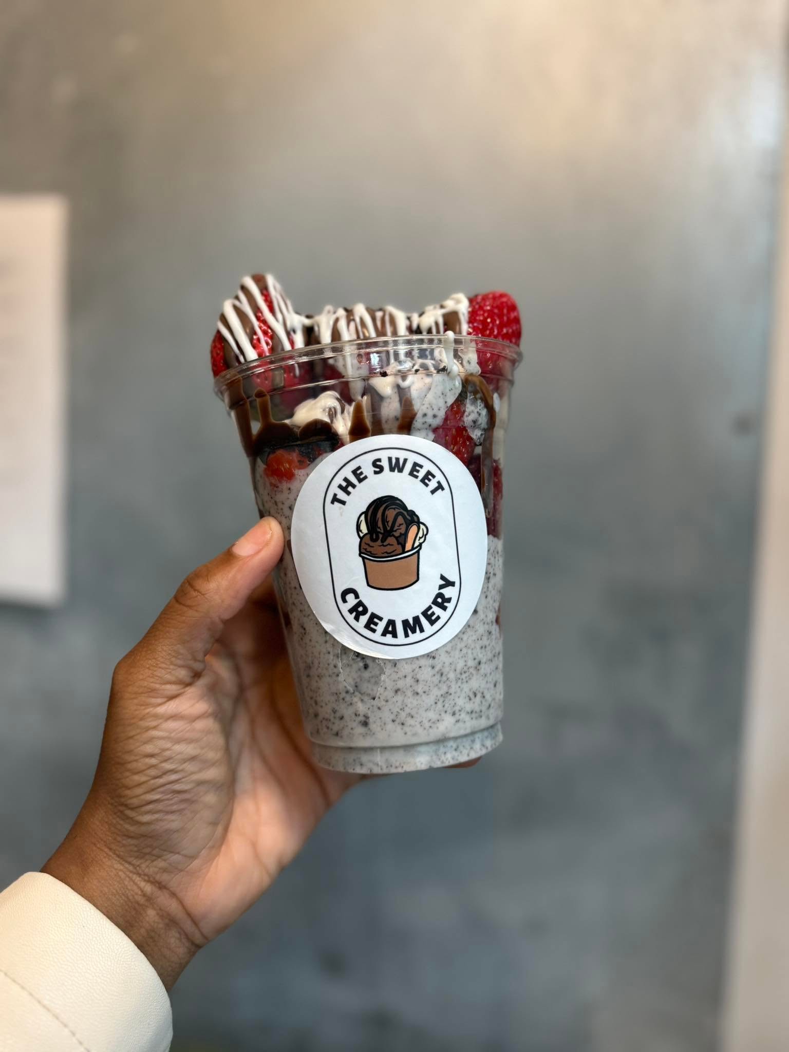 Cookies and cream strawberry shake